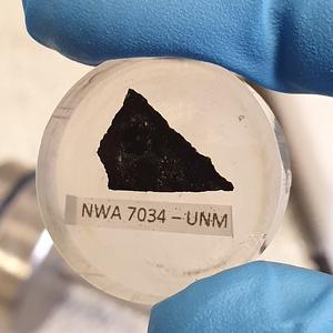 A sample of the Martian meteorite known as 'Black Beauty'