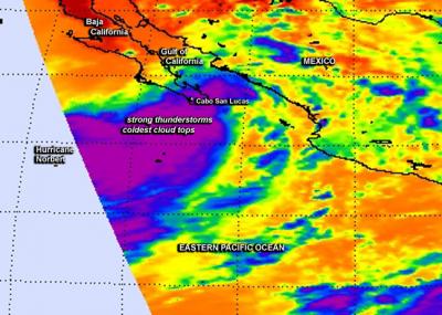 Infrared Image of Hurricane Norbert on Sept. 4