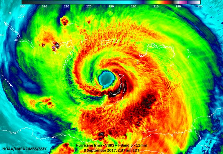 Suomi NPP Infrared Image of Irma