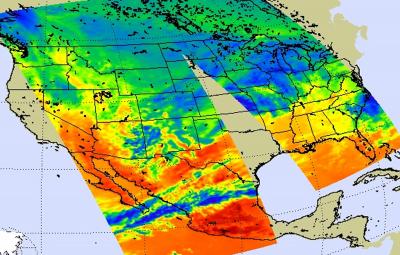 NASA AIRS Infrared Image of Winter Storm