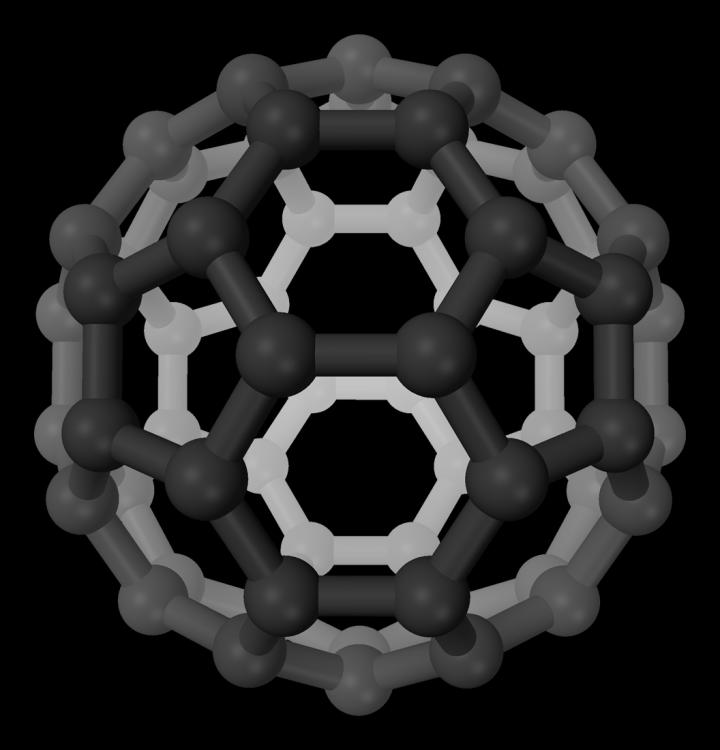 Buckminsterfullerene Perspective 3D Balls