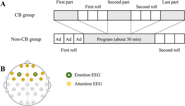 EEG channels involved in emotion and attention process