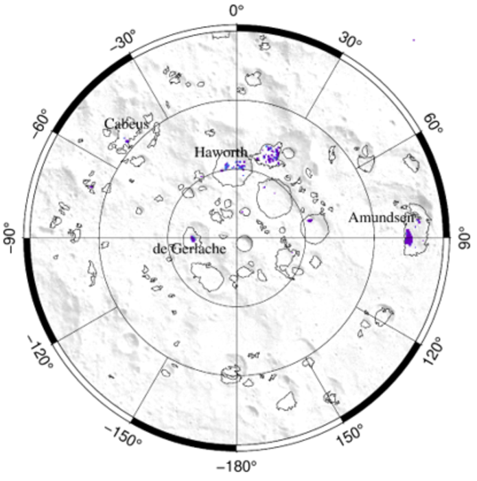 Cold traps on the moon