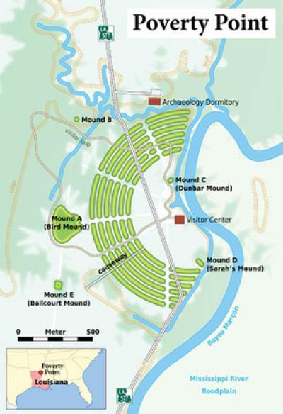 Poverty Point Site Map