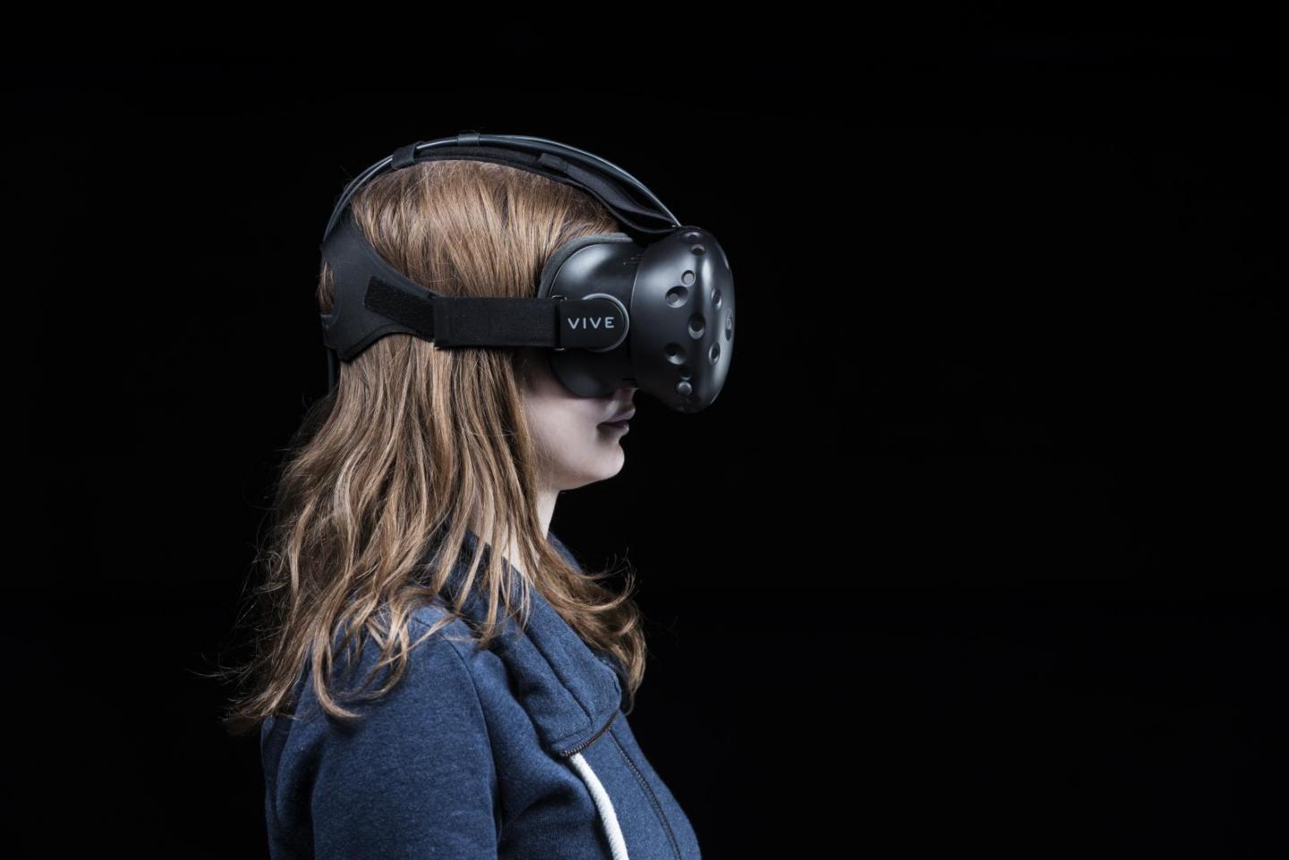 Volunteer with 3-D Glasses