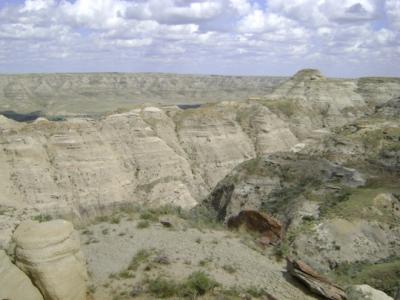 View of the Badlands of the Milk River Valley, Southern Alberta