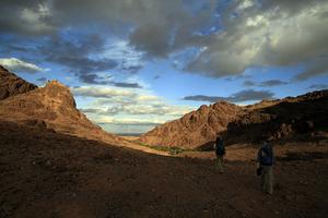 Returning from a day’s work in the caves