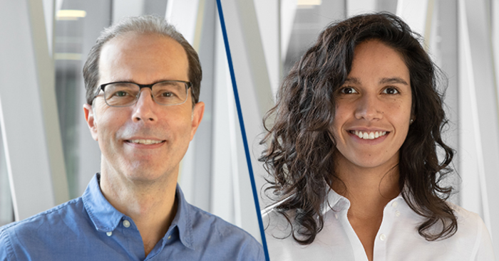 Dr. Daniel Kaufmann, a CRCHUM researcher and a professor at Université de Montréal, and Elsa Brunet-Ratnasingham, a doctoral student in Kaufmann’s lab and co-first author of the study.