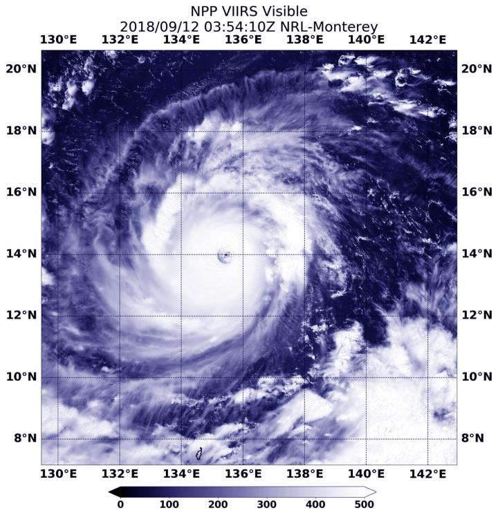 Suomi NPP image of Mangkhut