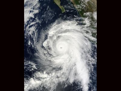 NASA MODIS Eyes Hurricane Rick's Clouds