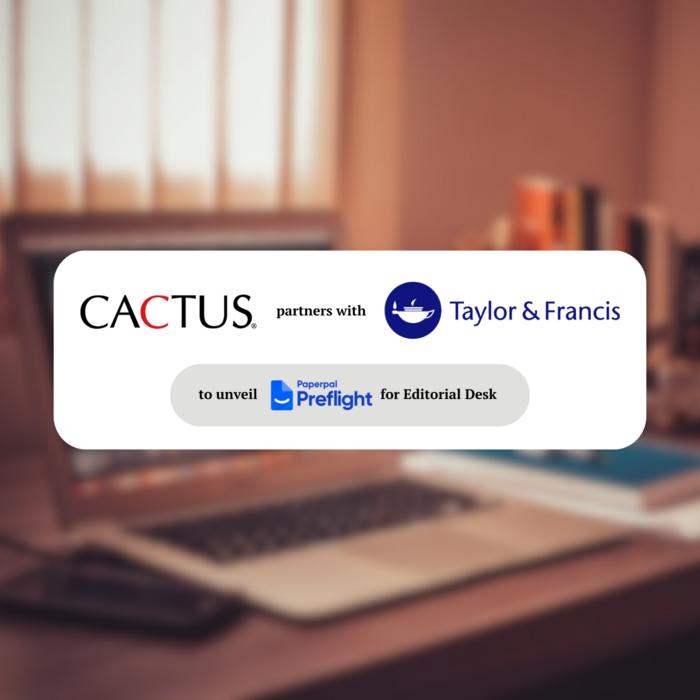 Cactus Communications and Taylor & Francis  Pioneer Collaborative AI Solution for Scholarly Publishing