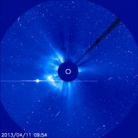 SOHO Coronagraphic Image of the Solar Flare