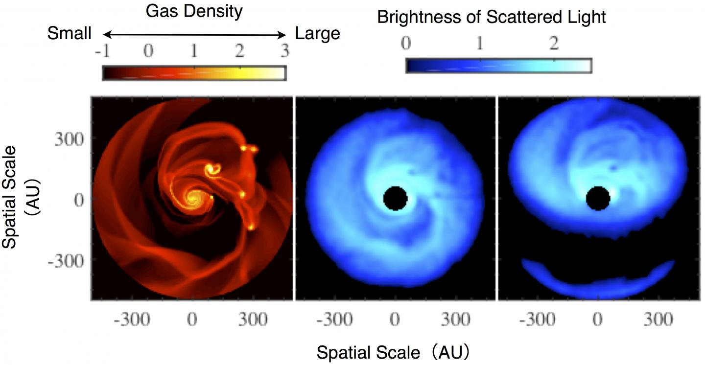 Images Made from Computer Simulations Based on One Theory for Violent Growth of a Star