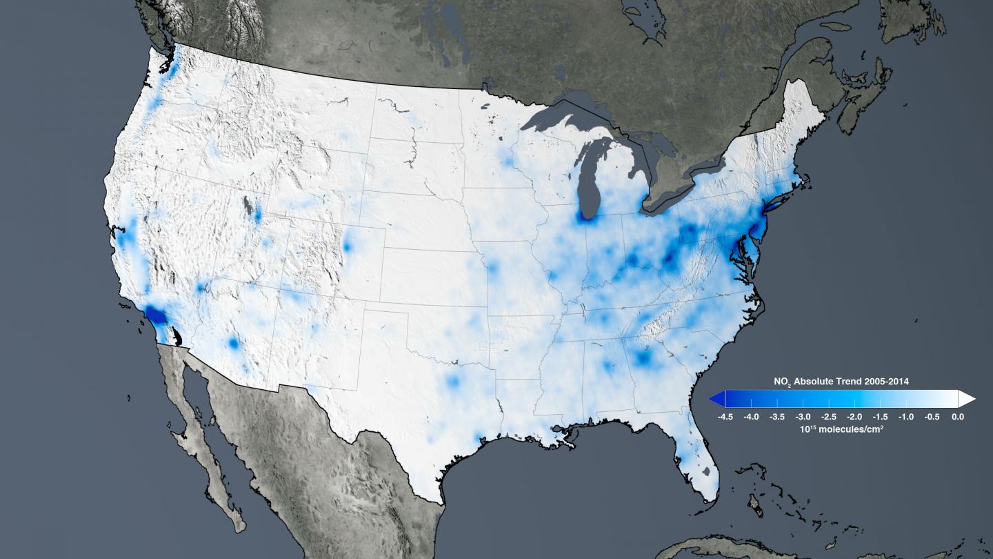 Decreases in Nitrogen Dioxide Concentrations