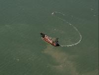 A sand dredging vessel offshore Galveston, Texas Gulf of Mexico coast