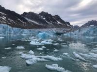 Tidewater glacier in Southeast Greenland, summer of 2018.