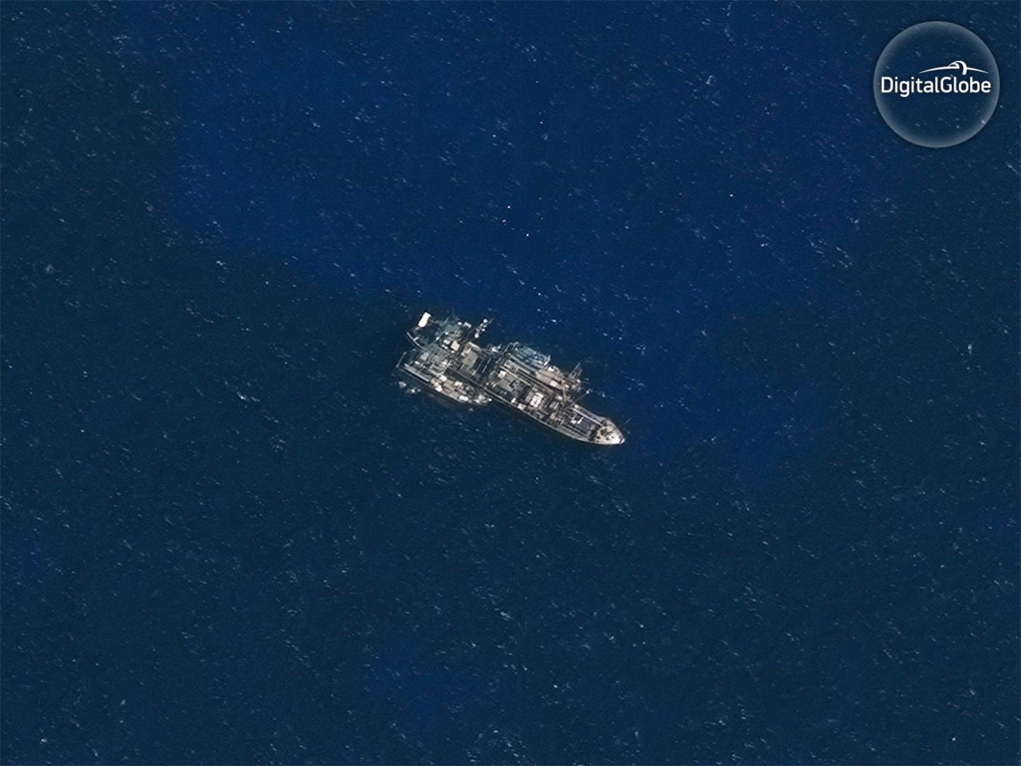 Image of Likely Transshipment by Thai Reefer Caught by Satellite