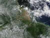 View of the Amazon Basin Taken by MODIS - Hotspots Show that Vegetation Alters Climate by Up to 30%