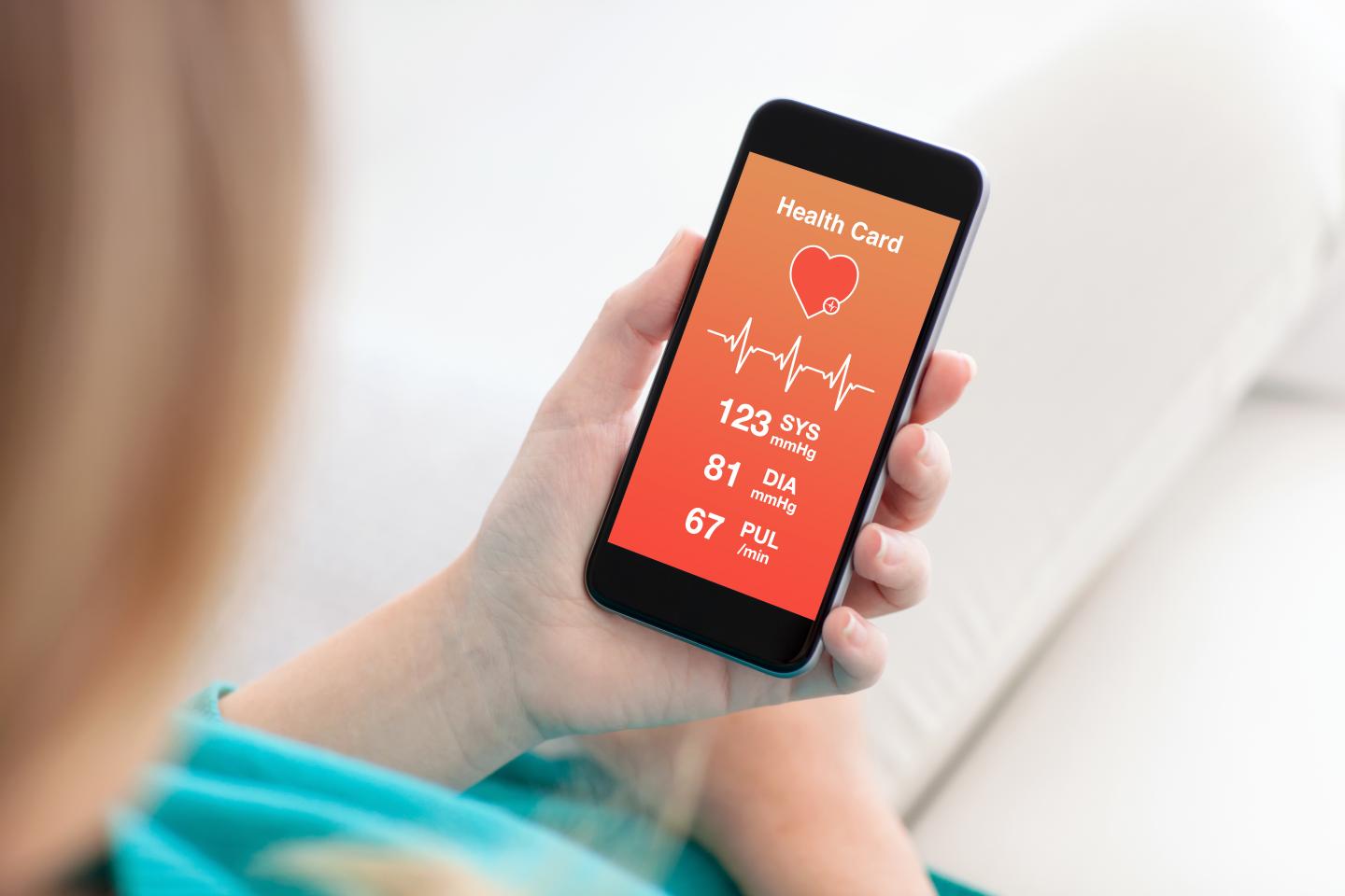 Using an app for health monitoring