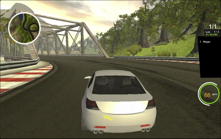 Screenshot of the RAD, a Racing Auditory Display