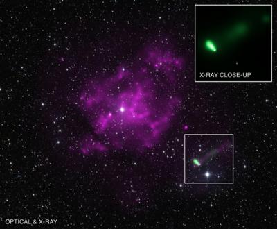 Composite Image of Possible Speediest Pulsar