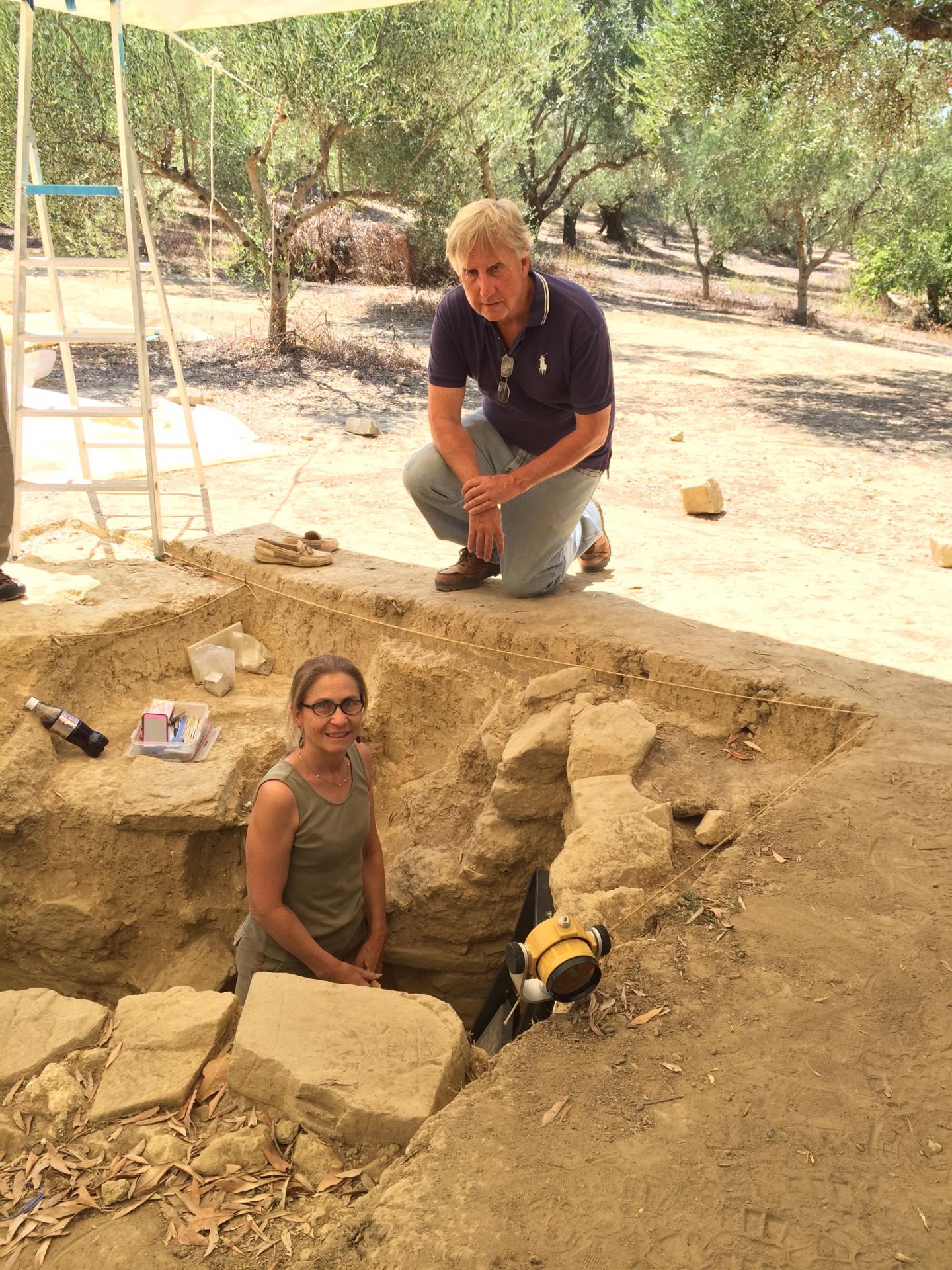 Sharon Stocker and Jack Davis at Tomb Site