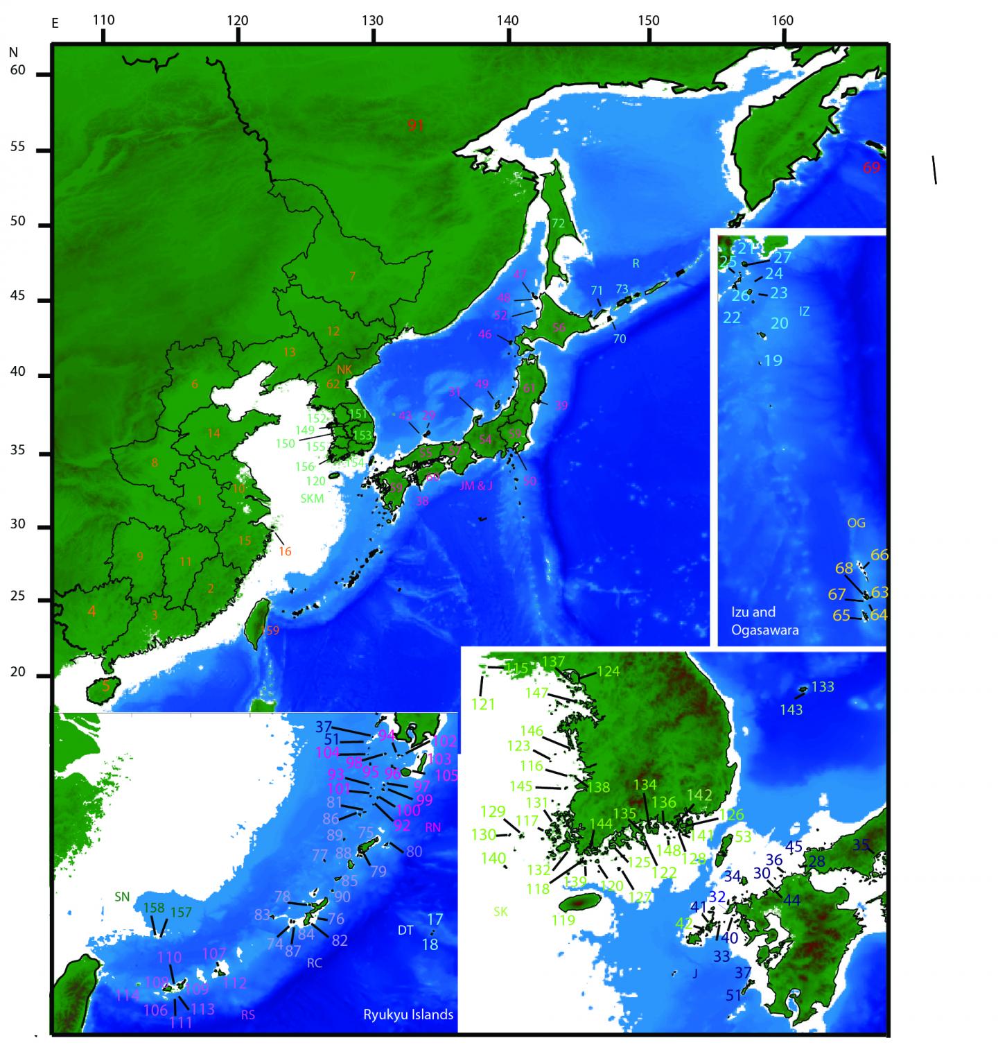 Map of Historical Land Connectivity