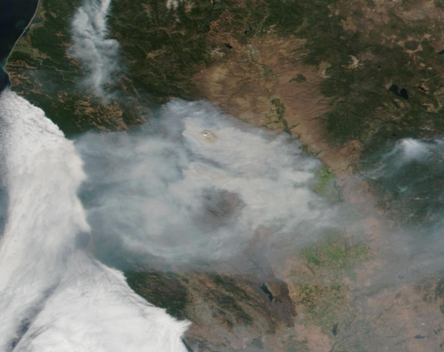 Suomi NPP True-Color Image of Elkhorn Fire