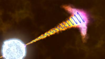 Strong and Stable Polarized Light in a Gamma-Ray Burst's Jet with a Large-Scale Magnetic Field