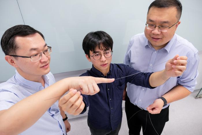 NTU Singapore scientists develop ultra-thin semiconductor fibres that turn fabrics into wearable electronics