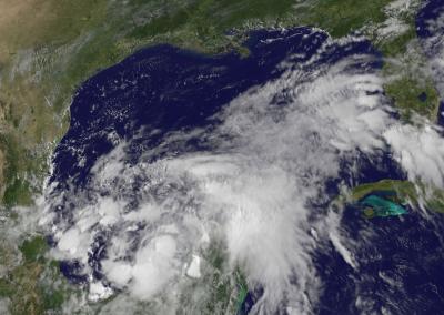 A Possible Developing Tropical Depression Seen by the GOES-13 Satellite