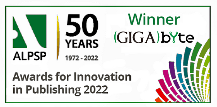 GigaByte wins the ALPSP Scholarly Publishing | EurekAlert!