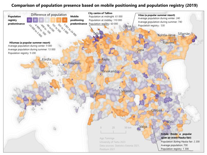 Map of population