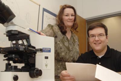Teresa Gallardo and Dr. Diego Castrillon, UT Southwestern Medical Center