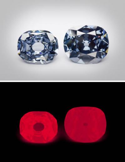 Hope Diamond and Wittelsbach-Graff Diamond Compared