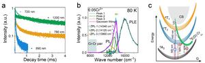 Luminescence decay and schematic IVCT process