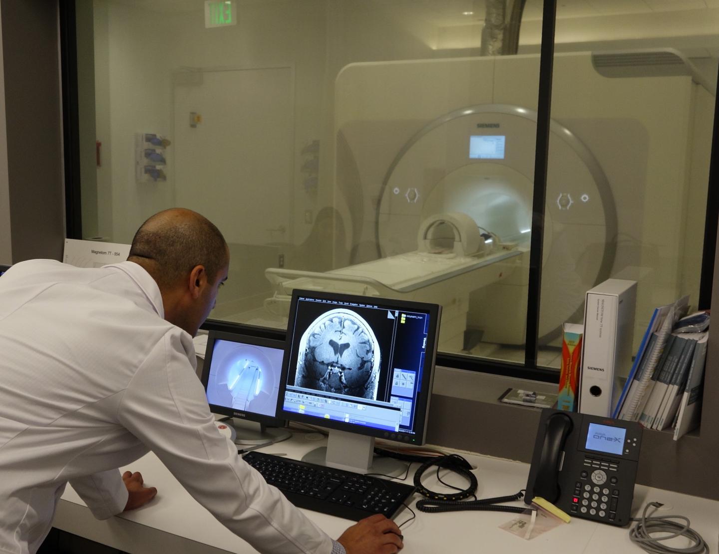 Dr. Zada using 7T Terra MRI Scanner