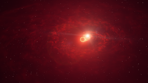 Artist’s impression of the RS Ophiuchi binary star system