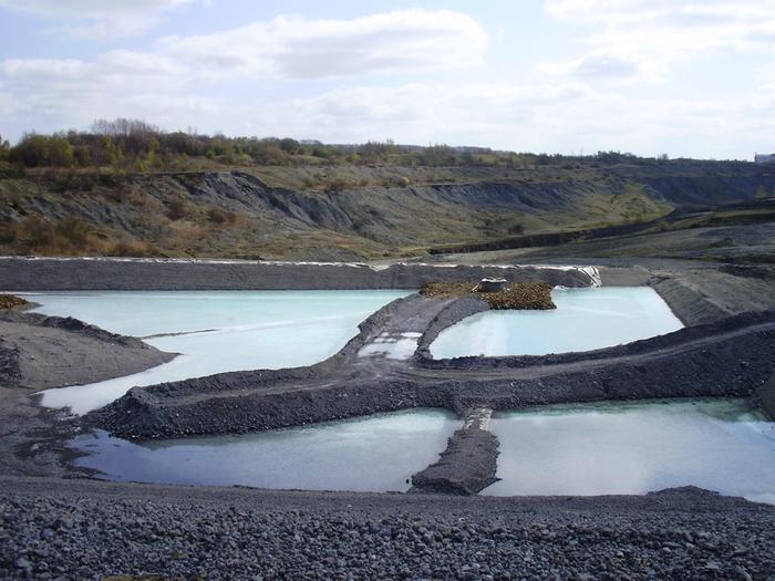 Slag deposit at Scunthorpe Steel Works