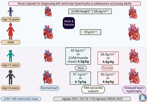 New cutpoints for identifying adolescents and young adults at risk of an enlarged heart and premature cardiac damage.