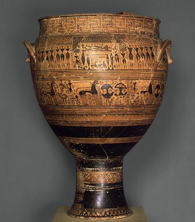 Iron Age Gravemarker in the Form of a Mixing Vessel Used at Symposia