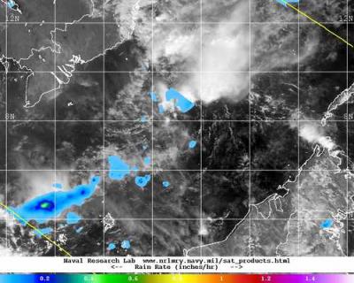 Tropical Depression Wukong at 10:28 p.m. EST on Dec. 27