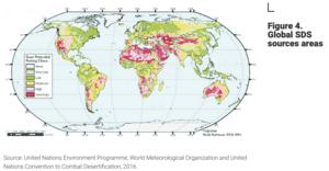 Global source areas, sand and dust storms