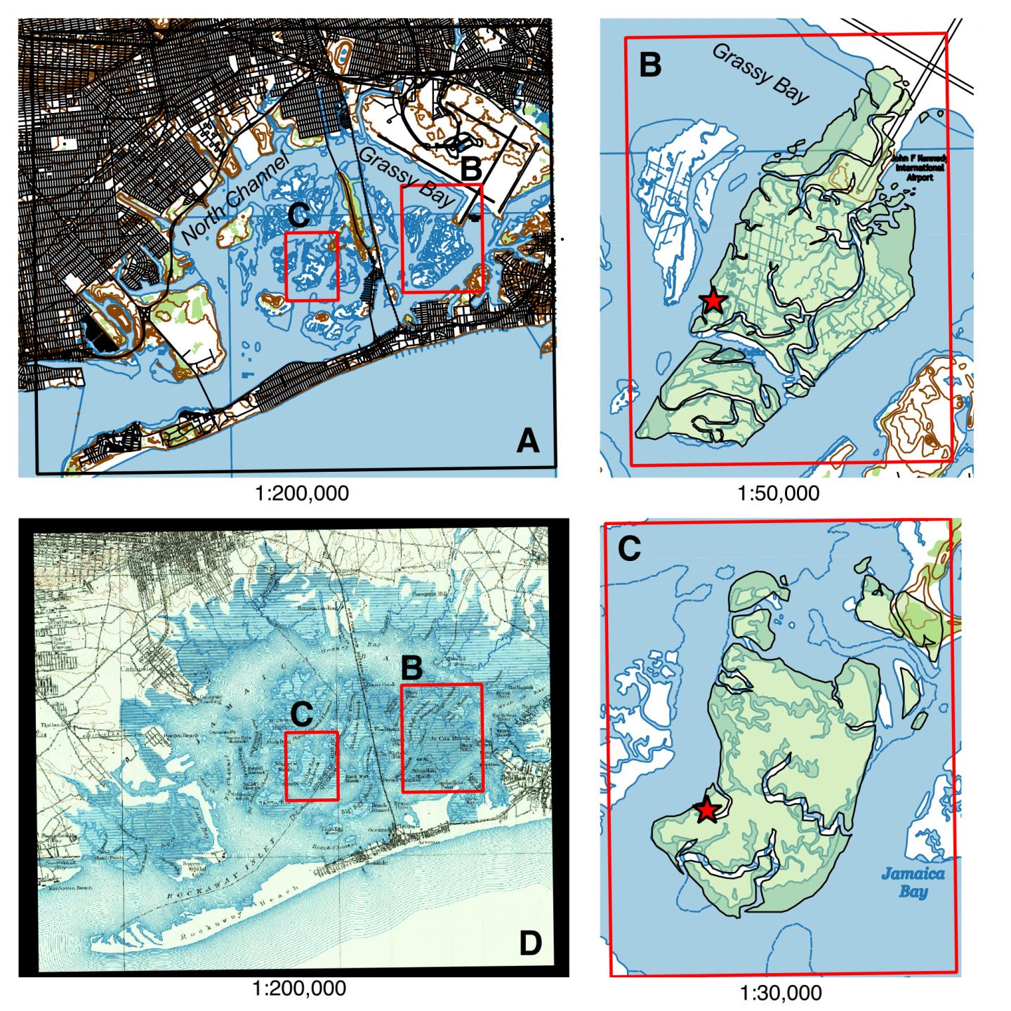 Jamaica Bay Marshes, Then Versus Now