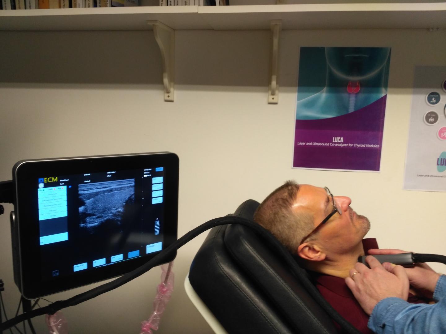 First lab tests of the LUCA device