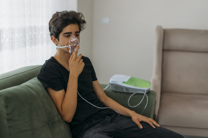 boy with home oxygen