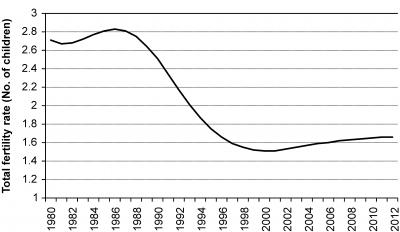Total Fertility Rate Plummeted Under the One-Child Policy