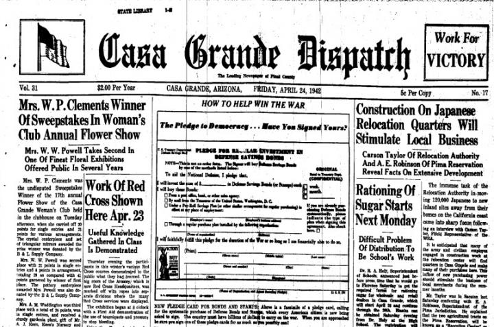 Casa Grande Dispatch April 24, 1942