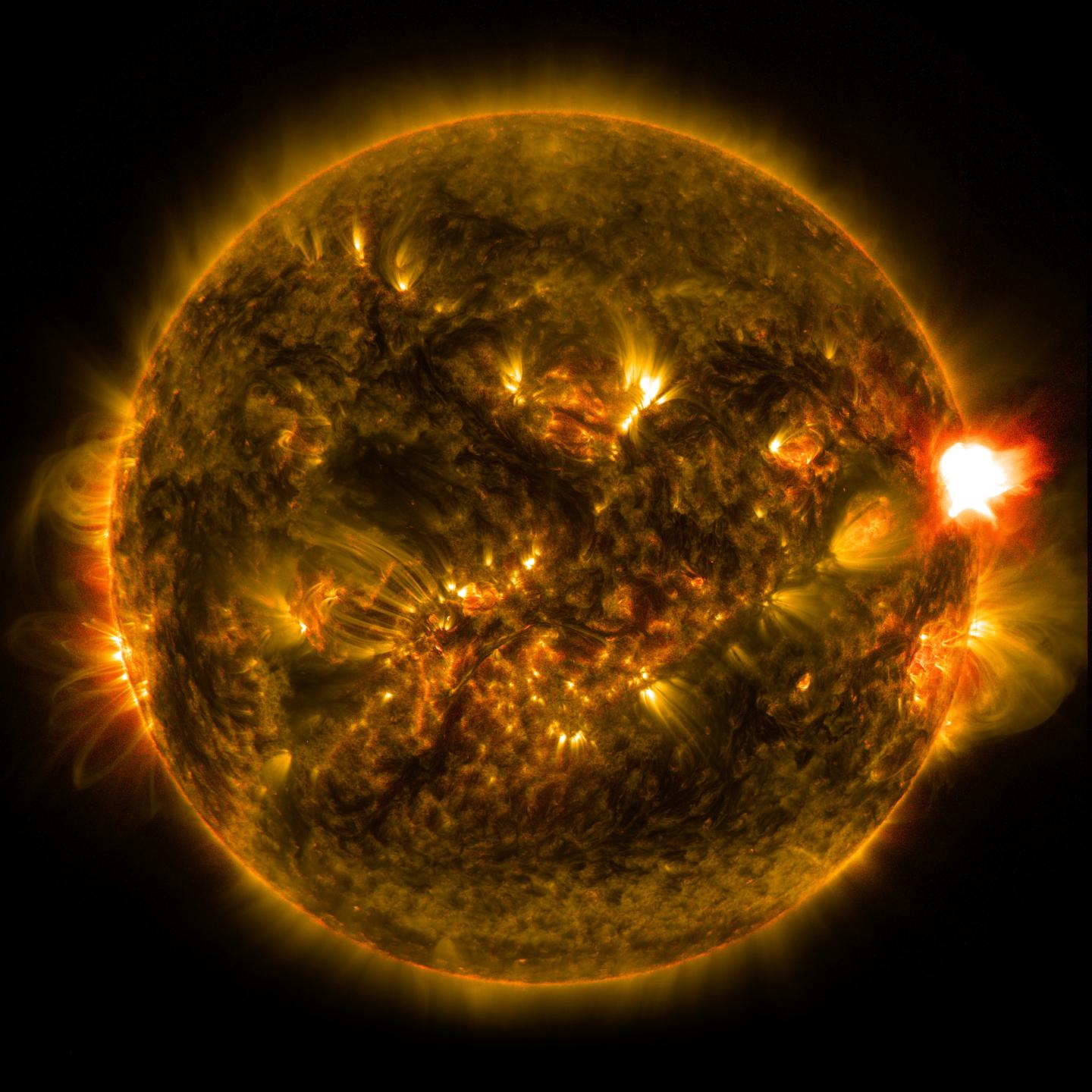 An M-Class Solar Flare Erupted on Jan. 12, 2015