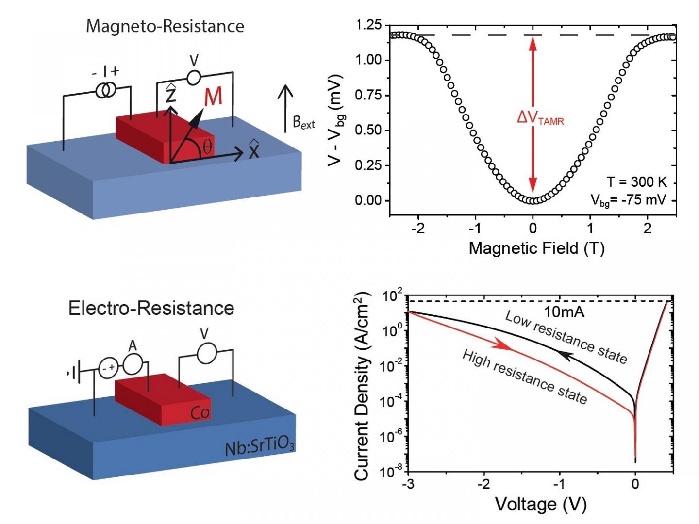 TAMR and Electroresistance in Aniobium Doped Strontium Titanate (SrTiO3) Semiconductor with Ferromag